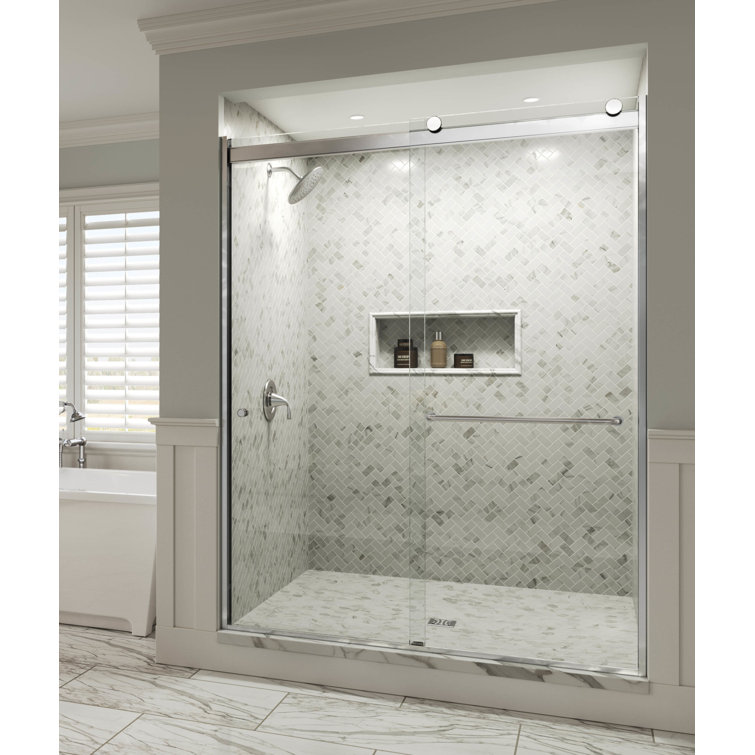 Basco Rotolo 56" W x 76" H Bypass Frameless Shower Door & Reviews